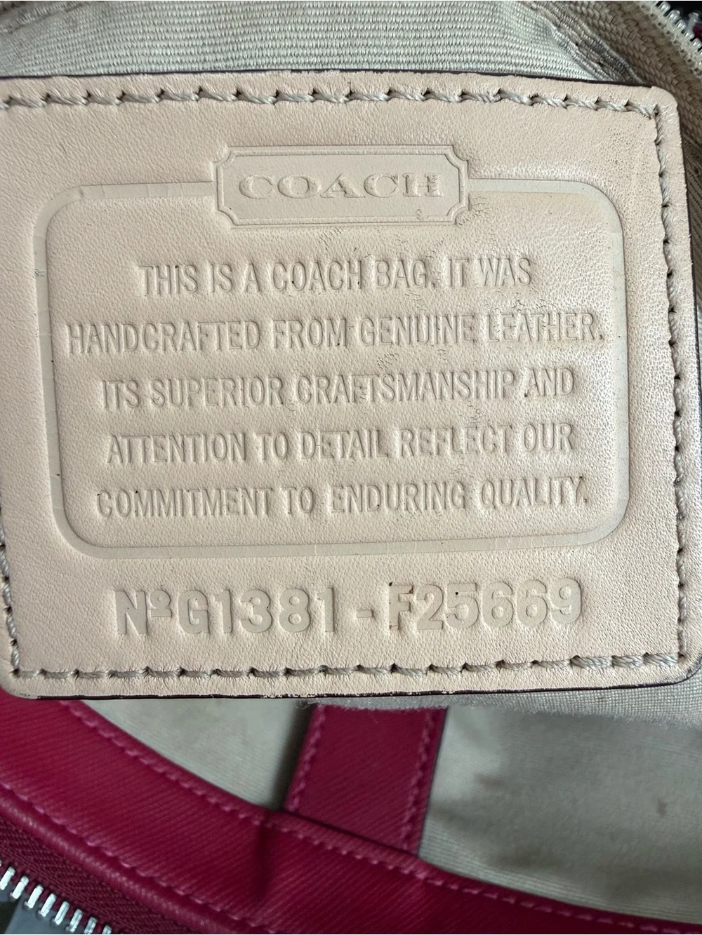 Coach Pink Leather Shoulder Bag with Top Handles